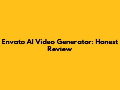 Envato AI Video Generator: Honest Review