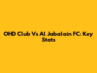 OHD Club Vs Al Jabalain FC: Key Stats