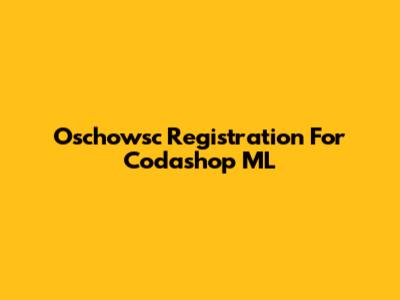 Oschowsc Registration For Codashop ML