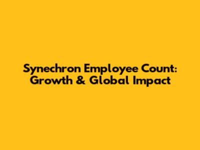 Synechron Employee Count: Growth & Global Impact
