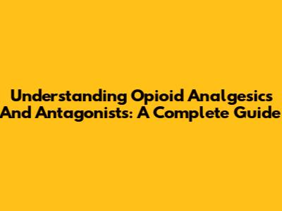 Understanding Opioid Analgesics And Antagonists: A Complete Guide