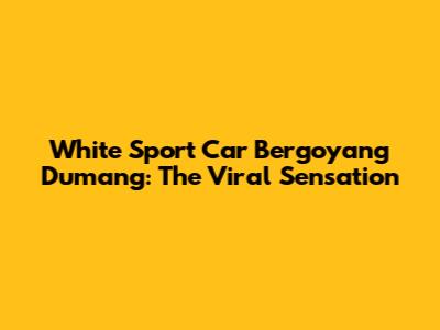 White Sport Car "Bergoyang Dumang": The Viral Sensation